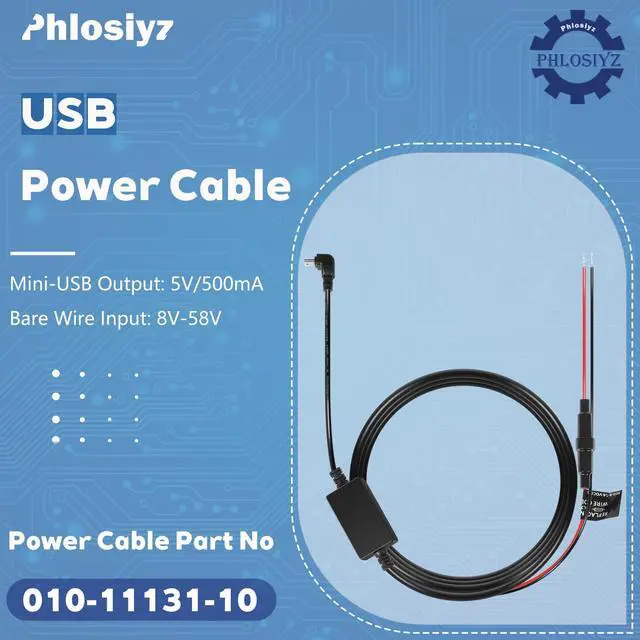 Alt view image 2 of 6 - USB Power Cable (Part No. 010-11131-10) 8V-58V Input / 5V 500mA Output, Ideal for Aviation & Marine Use, Compatible with Approach GarminG3/G5/G6/G7, GLO 2, GLO for Aviation, GTU 10