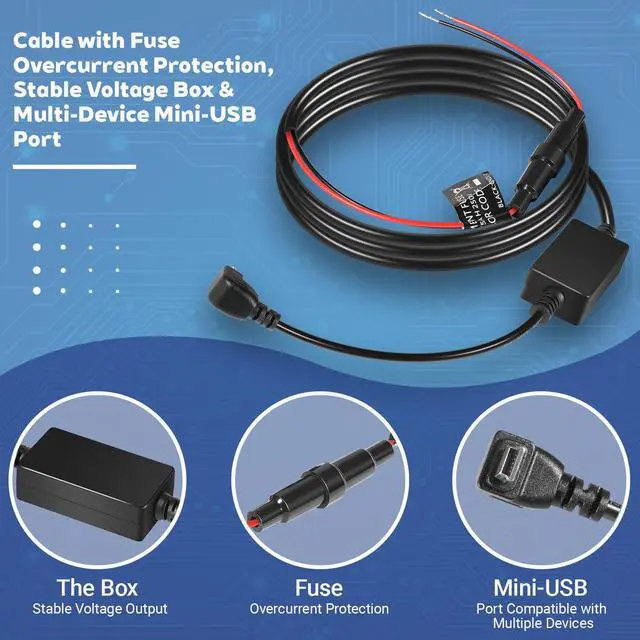 Alt view image 5 of 6 - USB Power Cable (Part No. 010-11131-10) 8V-58V Input / 5V 500mA Output, Ideal for Aviation & Marine Use, Compatible with Approach GarminG3/G5/G6/G7, GLO 2, GLO for Aviation, GTU 10