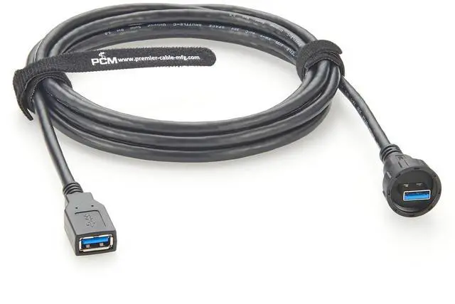 Main image of IP67 Waterproof USB 3.0 Male to Female Extension Cable Round Panel Mount 5Gbps USB A Flush Threaded Recessed Data Transfer & Charging Cable for Printer, Scanner, Industrial Automation(3M/9.84FT)