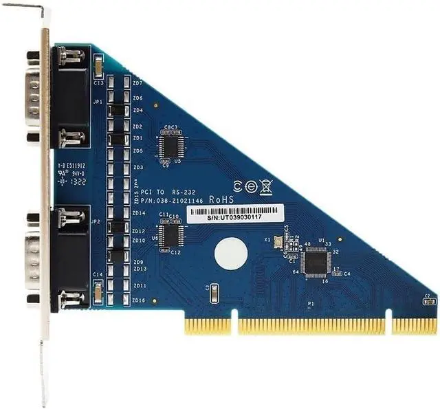 Alt view image 5 of 5 - PCI to RS-232 Serial Card 2 Ports RS232 to Converter DB9 Adapter UT-7702