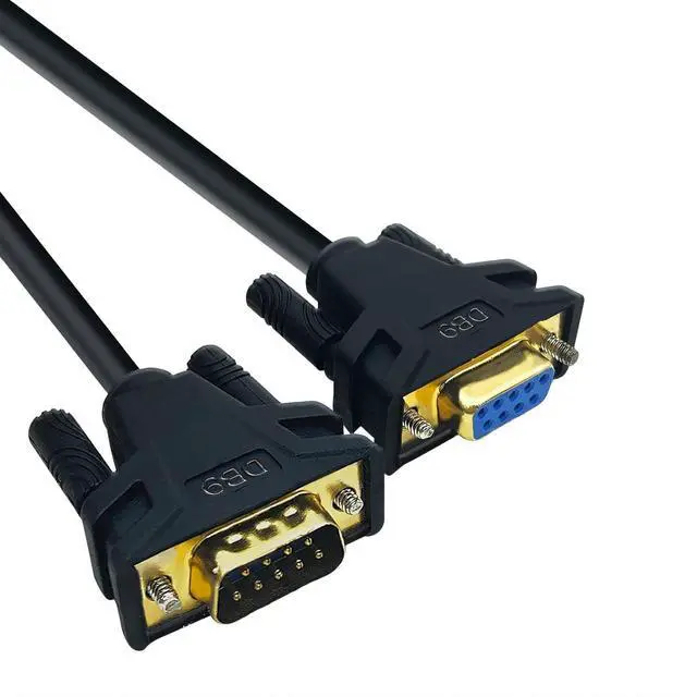 Main image of DB9 Serial Cable RS232 9-Pin Male to Female, 10m Straight-Through Data Cable for PC, POS, Scanner, Industrial Device