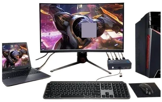 Main image of KVM Switch HDMI 4 in 2 Out Support Resolution 4K@30Hz Four USB2.0 Keyboard and Mouse Printer Switch for PC Laptop(4K-8in-1out-KVM-HDM)