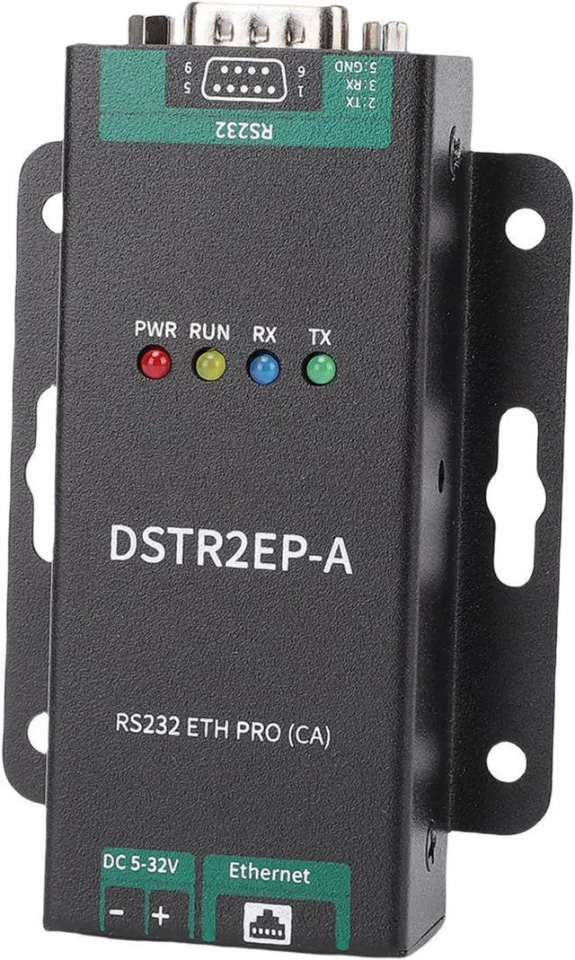 Alt view image 4 of 7 - Fabater Modbus Ethernet Industrial Serial Server Compact Design Bidirectional Data Transmission for Industrial Use Aluminum Alloy