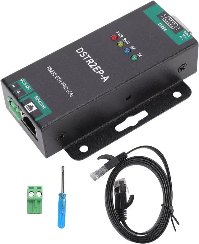 Alt view image 5 of 7 - Fabater Modbus Ethernet Industrial Serial Server Compact Design Bidirectional Data Transmission for Industrial Use Aluminum Alloy