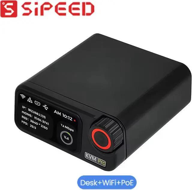 Alt view image 2 of 7 - Sipeed NanoKVM-Pro 4K IP-KVM, GbE, WiFi 6, Remote Management Device (Desk WiFi POE)