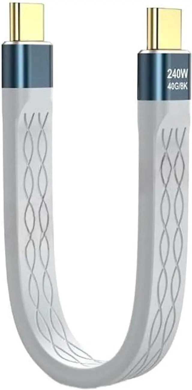 Main image of USB4 Data Cable 40Gbps USB C to Type C Short Cable PD 240W 8K 60Hz(Gray)