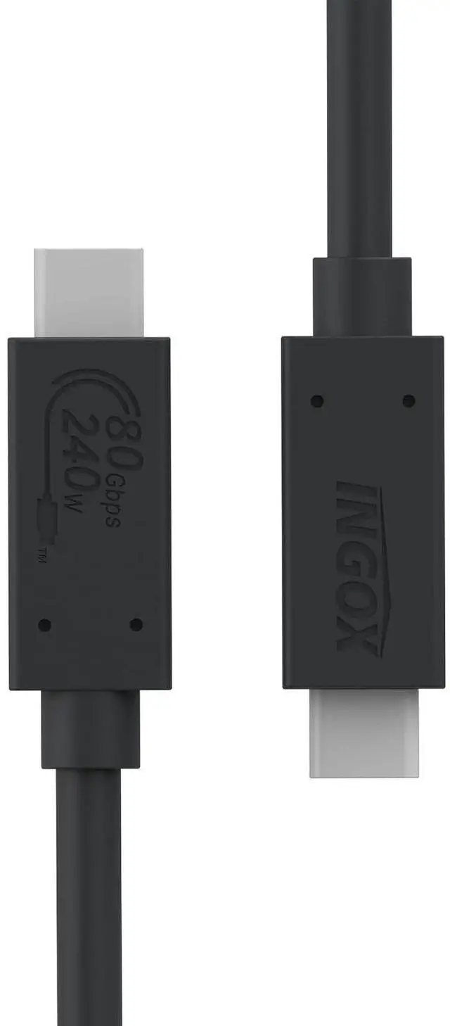 Main image of USB4 V2.0 Thunderbolt 5 Cable, USB-IF Certified, 80Gbps, up to 120Gbps for 16K/Dual 8K Display, 240W Charging, Compatible with Thunderbolt 4/3, MacBook, iPhone 17 Pro - 1m