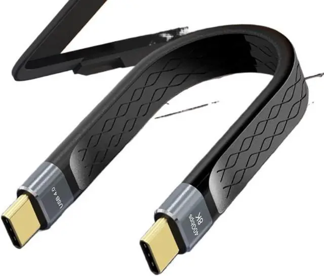 Alt view image 5 of 5 - USB4 Data Cable 40Gbps USB C to Type C Short Cable PD 240W 8K 60Hz(Gray)