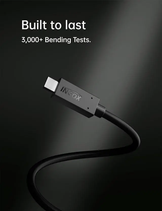 Alt view image 7 of 7 - USB4 V2.0 Thunderbolt 5 Cable, USB-IF Certified, 80Gbps, up to 120Gbps for 16K/Dual 8K Display, 240W Charging, Compatible with Thunderbolt 4/3, MacBook, iPhone 17 Pro - 1m