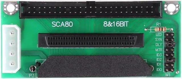 Alt view image 6 of 6 - SCSI SCA 80Pin to 68Pin to 50Pin IDE Hard Disk Adapter Converter Card Board