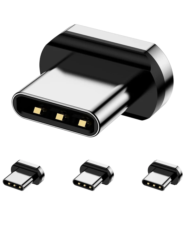 Alt view image 7 of 7 - 3-in-1 Magnetic Charging Cable, 3A Fast Charging (4-Pack, 3.3/3.3/6.6/6.6 ft) Magnetic Phone Charger with USB-C/Micro USB Connector Tips, 5 Pack