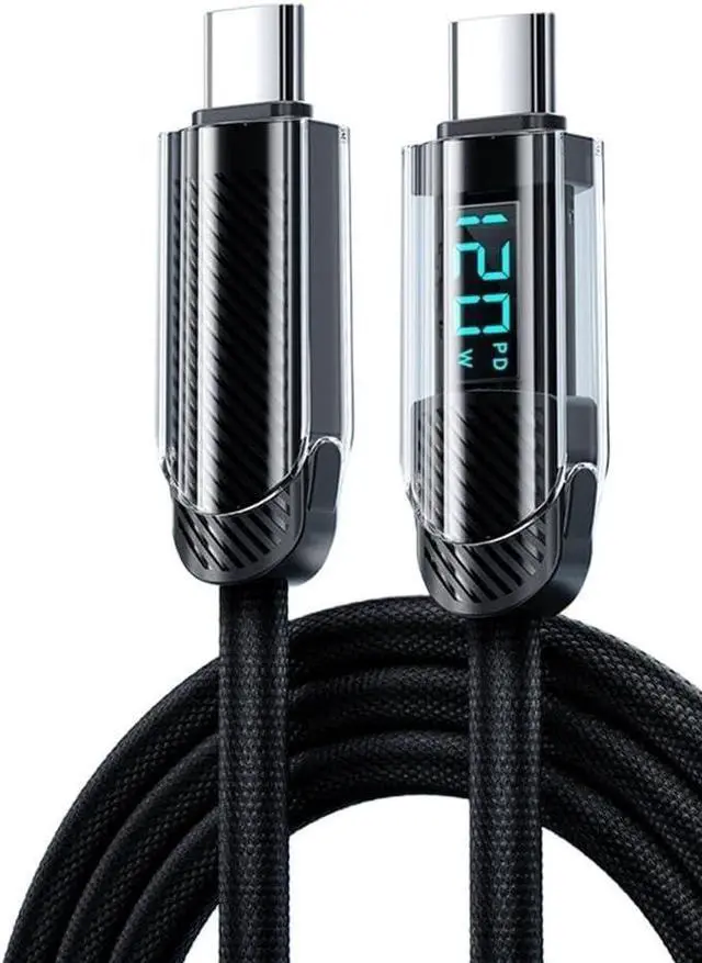 Main image of USB C to USB C 120W Fast Cable Durable Nylon Braided Cord(Red-B)
