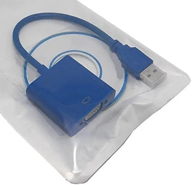 Alt view image 4 of 4 - USB to VGA Converter Projector Conversion Cable USB3.0 to VGA Interface External Graphics Card Expansion Display Screen Data cab(BK)