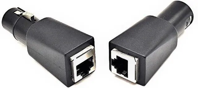 Alt view image 2 of 7 - 5Pair to RJ45 Connector RJ45 Ethernet to 5 Pin XLR Female & Male Adapter for Audio Video