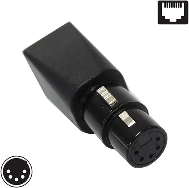 Alt view image 7 of 7 - 5Pair to RJ45 Connector RJ45 Ethernet to 5 Pin XLR Female & Male Adapter for Audio Video