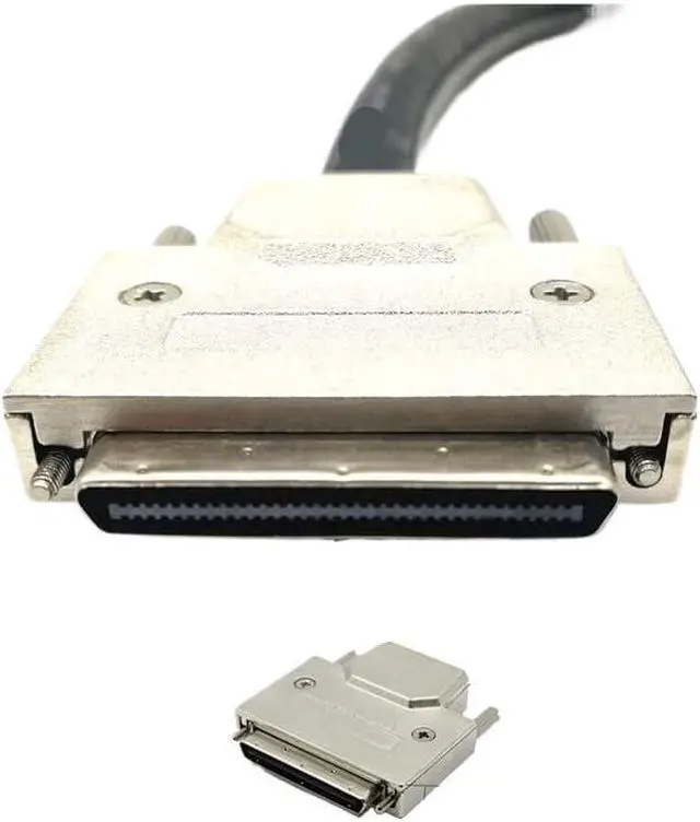 Alt view image 2 of 3 - SCSI CN50 to VHDCI68 Connector Cable CN50 pin Male to VHDCI68 pin Male Data Shield Wire 1.8M