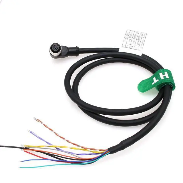 Alt view image 2 of 7 - 24V Power IO Trigger Cable M12 A-Coded 12 Pin Female Right Angle to Flying Lead for Cognex in-Sight 7000 9000 Omron Baumer Sensor Camera Reader Automation 2m