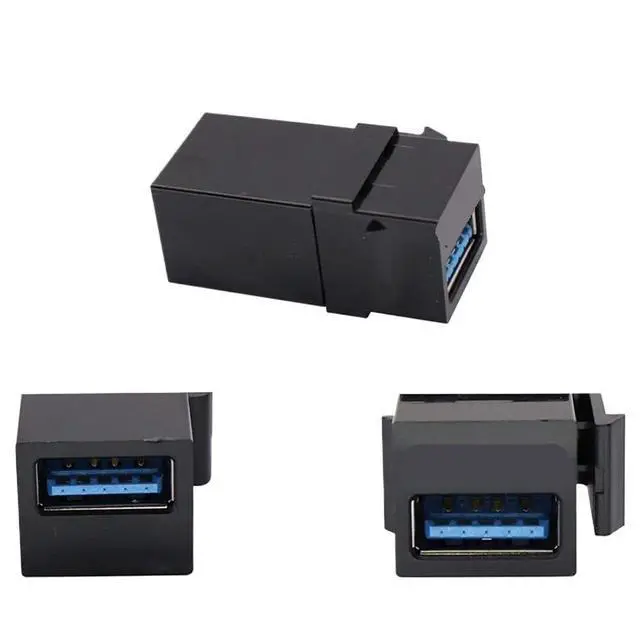 Alt view image 6 of 6 - 5-1PCS USB 3.0 Keystone Ja1ck Inserts USB Female to Female Adapter Right Angle Coupler Connector(White 2PCS)