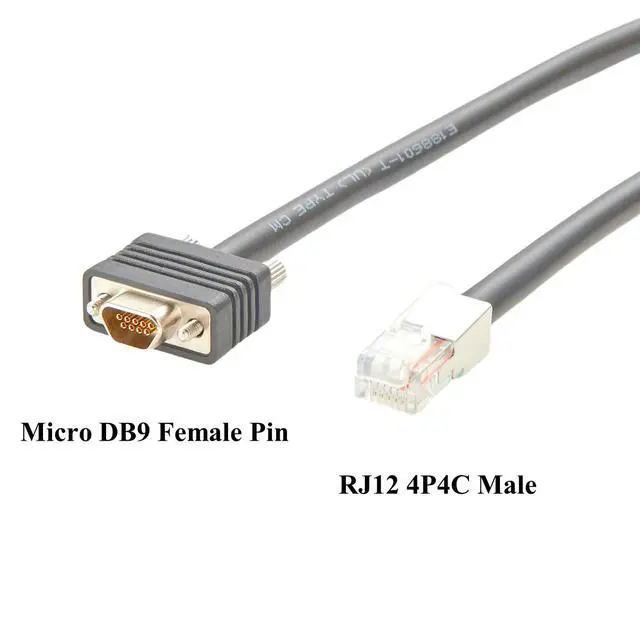 Alt view image 2 of 6 - Compatible with EMC 038-003-085 038-003-623 Micro DB9 to RJ12 SPS Serial Sense Cable for CX3 CX4 VNX Clariion Storage Systems(1M/3.28FT)