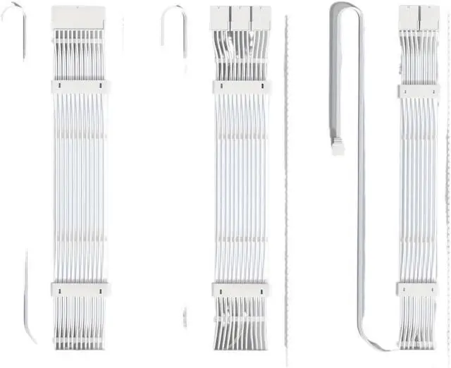 Alt view image 6 of 6 - KUNSR ARGB PSU Power Extension Cable L*/ED Light Strip 24PIN Motherboard Power Extension Cable Flexible Light DIY Kit(24 PIN and 2x8 PIN)