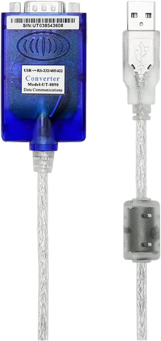 Alt view image 4 of 4 - 4.9Ft USB to RS232 RS485 RS422 Converter USB-A RS-232 RS-485 RS-422 Cable Serial DB9 Connector Full Half Duplex UT-8890