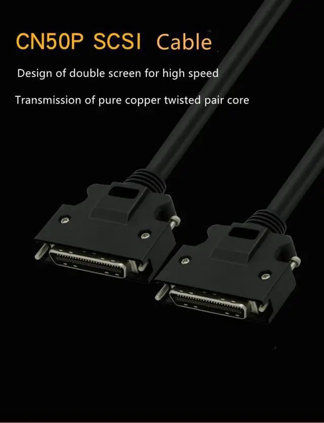 Alt view image 5 of 7 - SCSI 50Pin Male to Male Communication Cable Straight for Mitsubishi Servo Motor (2 Meter)