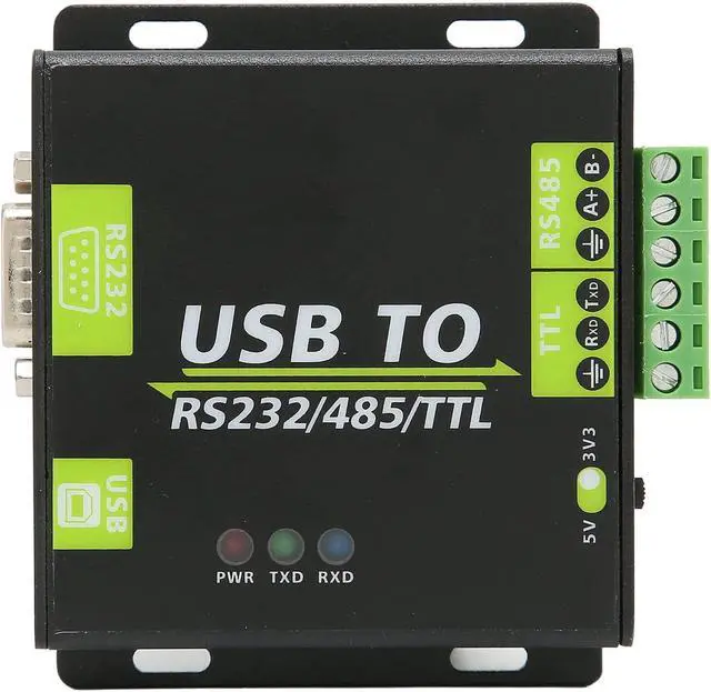 Alt view image 5 of 7 - TANIQIACA USB to RS232/485/TTL Isolation Converter Fast Communication Speed, Strong Anti Interference, Adapter Module with Aluminum Alloy Shell for Industrial Applications