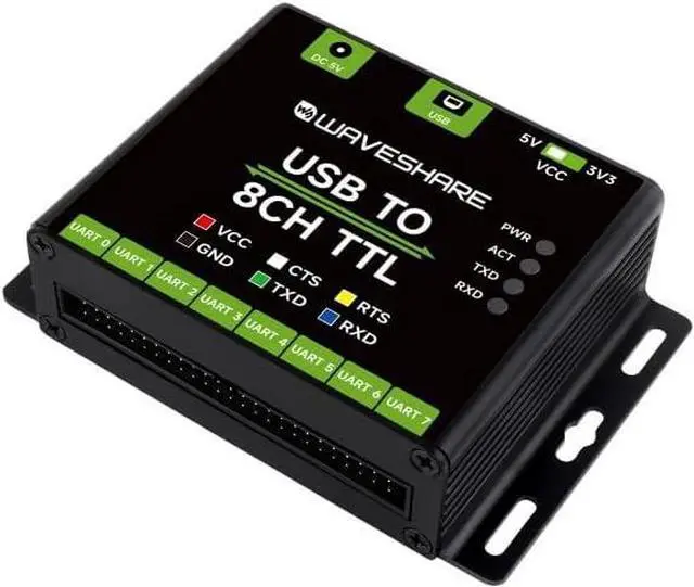 Main image of Industrial USB to 8CH TTL Converter, USB to UART, Multi Protection Circuits, Multi Systems Support, USB to TTL Adapter (USB to 8CH TTL)