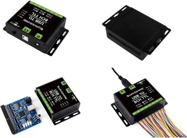 Alt view image 2 of 7 - Industrial USB to 8CH TTL Converter, USB to UART, Multi Protection Circuits, Multi Systems Support, USB to TTL Adapter (USB to 8CH TTL)