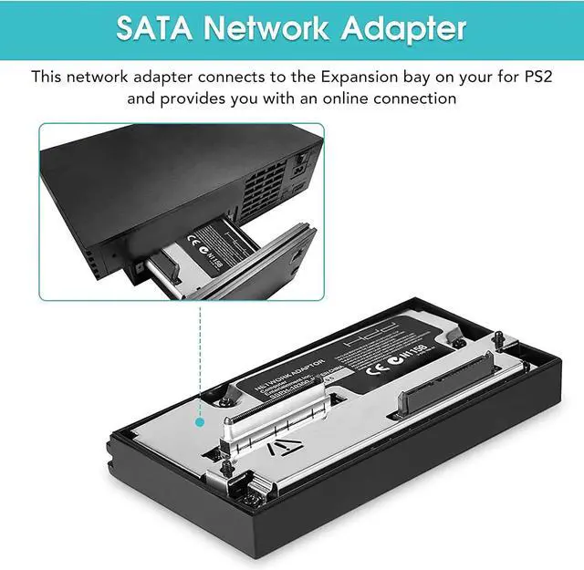 Alt view image 2 of 7 - SATA Interface Network Adapter HDD Hard Disk PS2 with 16MB FMCB V1.966 Memory Card McBoot, HDD Connector Plug Socket, NO IDE 2.5 3.5inch