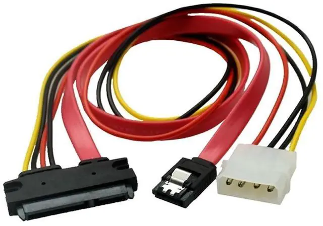 Main image of Cable SATA 22pin 7+15pin Female to SATA 7Pin Female with IDE 4Pin Power Computer Cable Cord 50cm for 2.5 3.5 HDD(0.3M)