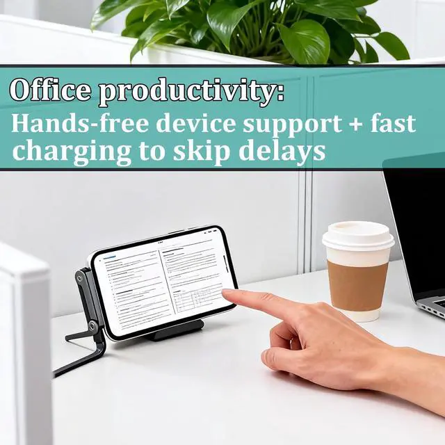 Alt view image 6 of 7 - 2-in-1 Invisible Holder Charger Cable Fast Charging Cord with Built-in Phone Stand, 240W Super Fast Charging Cord with Built-in Folding Phone Stand, 5ft Type-C Cable for iPhone Gaming Office (3Pcs)