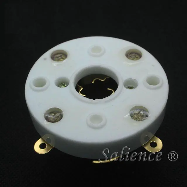 Alt view image 2 of 2 - 2Pcs 4 PIN Tuber Socket Gold Plate Ceramic Bayonet for 211 845 805 300B 811 2A3