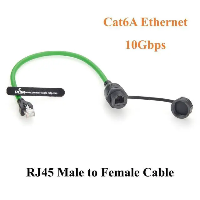 Alt view image 7 of 7 - Profinet RJ45 Male to Female Extension Cable Flush Panel Mount 10Gbps Cat6A Ethernet LAN Network Cord IP67 Waterproof Shielded for GigE Vision, Industrial Camera, 3D Imaging (0.3M/0.98FT)