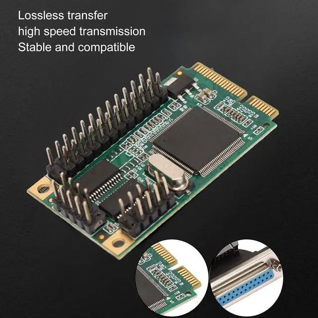 Alt view image 6 of 7 - Mini Pcie Serial Parallel Expansion Card,DP9 Pin RS 232 Serial Baffle Cable, Support for Windows and for Linux for Standard Contour Desktop, Server, for Sales Terminal, PLC, Factory Control