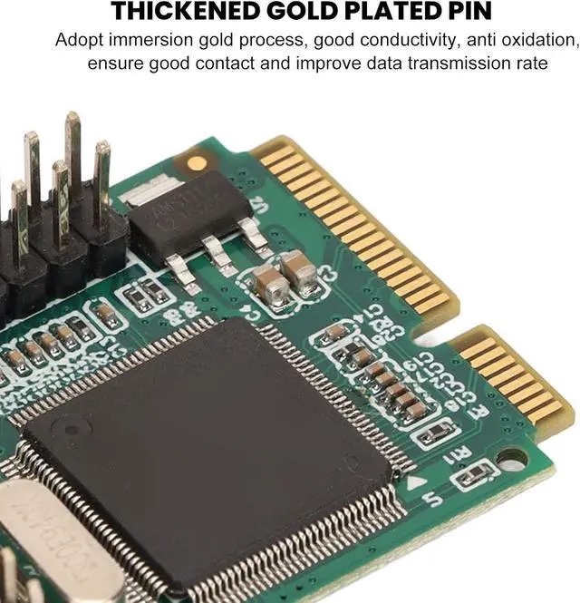 Alt view image 4 of 7 - Mini Pcie Serial Parallel Expansion Card,DP9 Pin RS 232 Serial Baffle Cable, Support for Windows and for Linux for Standard Contour Desktop, Server, for Sales Terminal, PLC, Factory Control