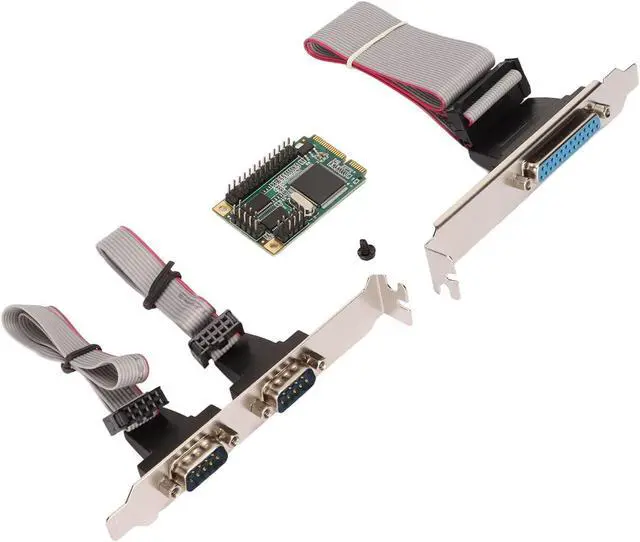 Alt view image 7 of 7 - Mini Pcie Serial Parallel Expansion Card,DP9 Pin RS 232 Serial Baffle Cable, Support for Windows and for Linux for Standard Contour Desktop, Server, for Sales Terminal, PLC, Factory Control