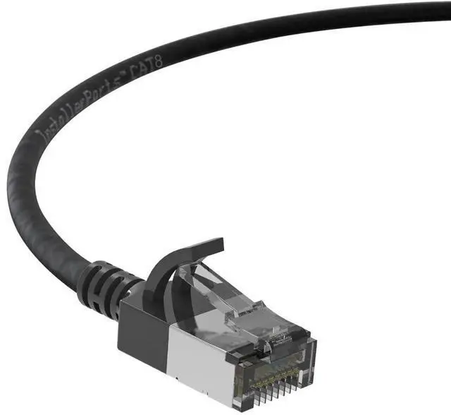 Main image of InstallerParts (10 Pack Ethernet Cable CAT8 Cable 2 FT - Black - FTP Professional Series - Super Slim 40Gigabits/Sec Network/High Speed Internet Cable for Router, Server, Gaming/2000 MHz, 30AWG