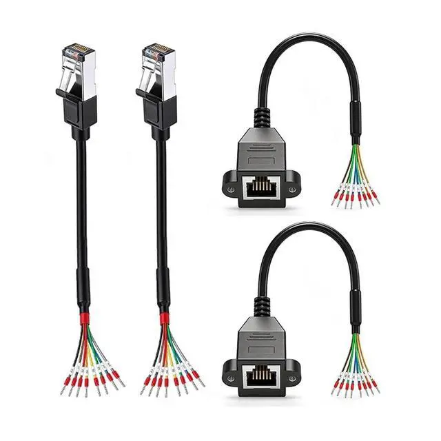 Alt view image 2 of 6 - RJ45 to RS485/232 Terminal Block Cable 8P8C Single Switch Network Port Debugging Line Serial Shielding Connection Wire(Female Line,0.5M)