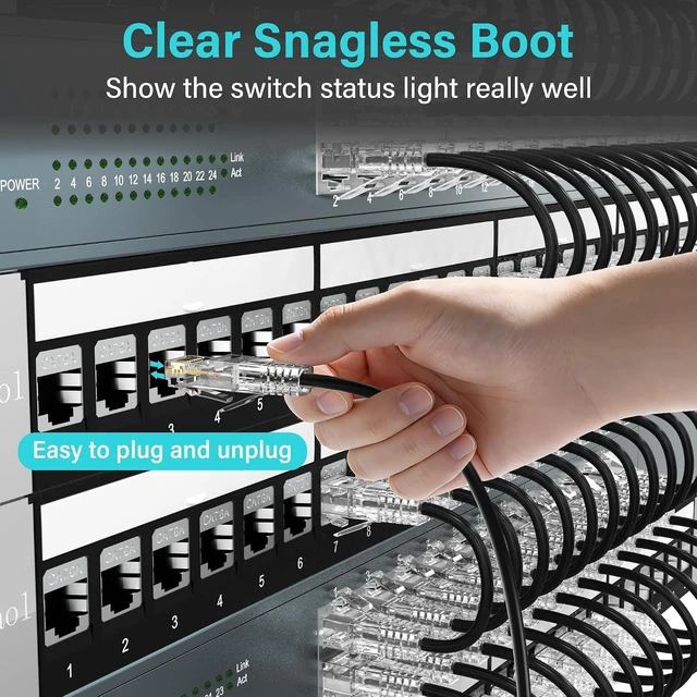 Alt view image 6 of 7 - Cat6A 0.5ft 24-Pack Patch Cables
