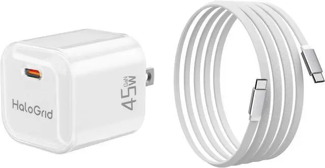 Main image of USB C Charger, Stylish Fast Charging Cable and Block Type C for iPhone 17 16 15, Samsung, Tablet, Laptop, and More