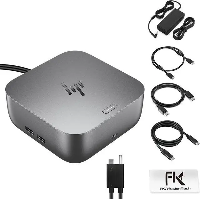 Main image of HP Docking Station for Laptop Dual Monitor and Charging Bundle - HP Thunderbolt 4 Ultra 180W G6 Dock with 180W AC Adapter, HDMI & DP Cable & USB-C Cable