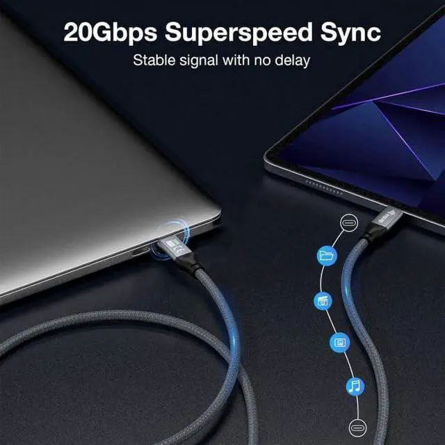 Alt view image 5 of 5 - Equip Cable USB-C3.2->C Gen2x2 PD240W M/M 3.00m Black
