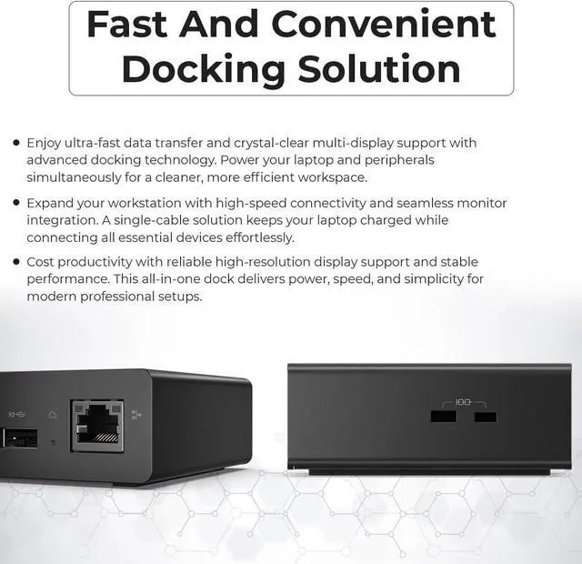 Alt view image 5 of 7 - Lenovo 40BC0100US USB4 Smart Dock 5500 for Laptops with 135W Adapter, HDMI, DisplayPort, USB C Cables & Cloth - Docking Station