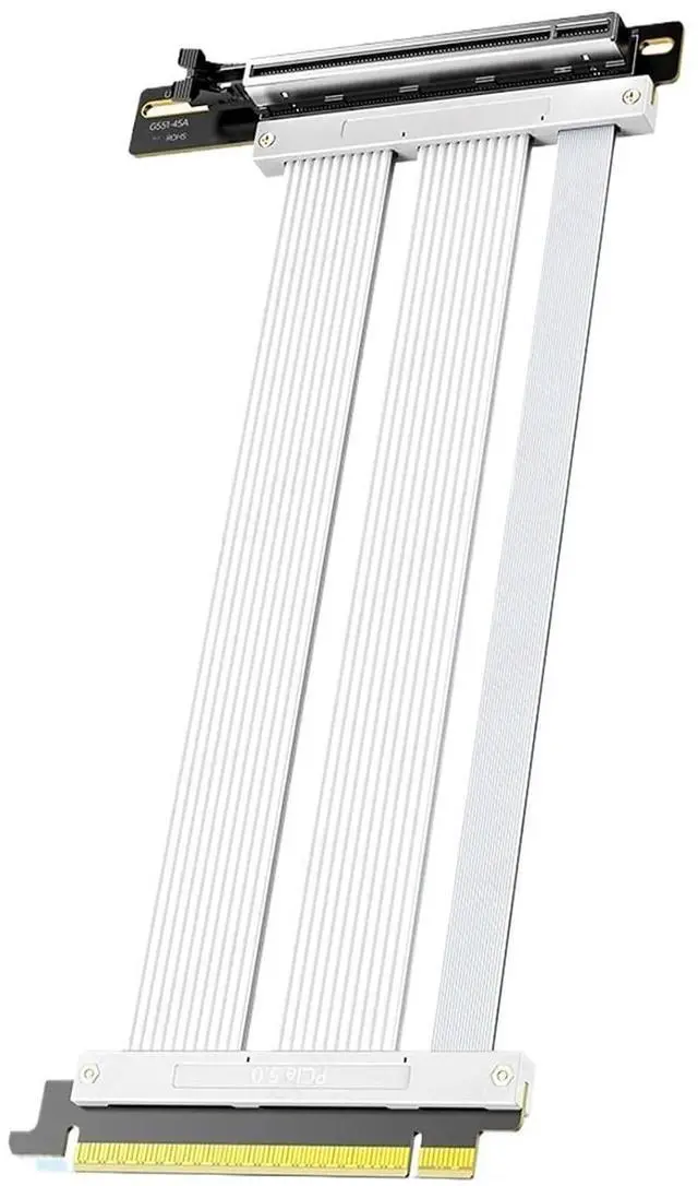 Main image of PCIe 5.0 X16 Riser Cable - 90° GPU Extension for RTX 5090/4090 & RX 7900 XTX, Mining Rig, WRX80/TRX40, 15cm/18cm/20cm/30cm