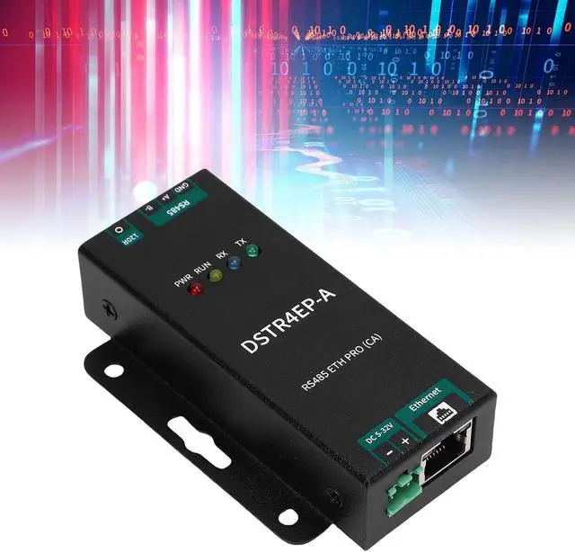 Alt view image 5 of 7 - RS485 to Ethernet Converter, Bidirectional Transparent Transfer Stable Communication Serial Port to Ethernet Module, Industrial Adapter with Aluminum Alloy Housing for