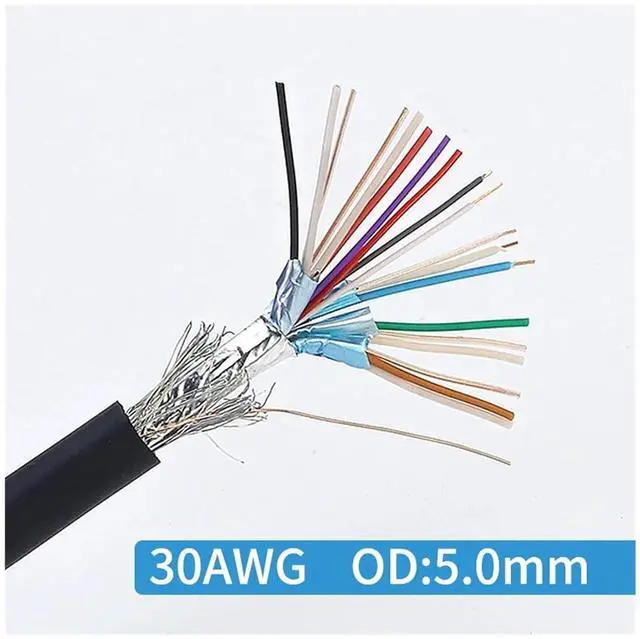 Alt view image 4 of 7 - 19Pin Copper HDMI-Compatible Cable Version 2.0 4K HDMI Construction Wire Embedded Wiring DIY Welding Line 24/16/28/30AWG 1Meter(24AWG)