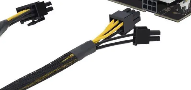 Alt view image 6 of 6 - KUNSR 5 PCS 6Pin 8Pin PCI to PCIE 8 Pin Power Cable Graphics Card PCI-E GPU Data Splitter(8PIN Plus-5)