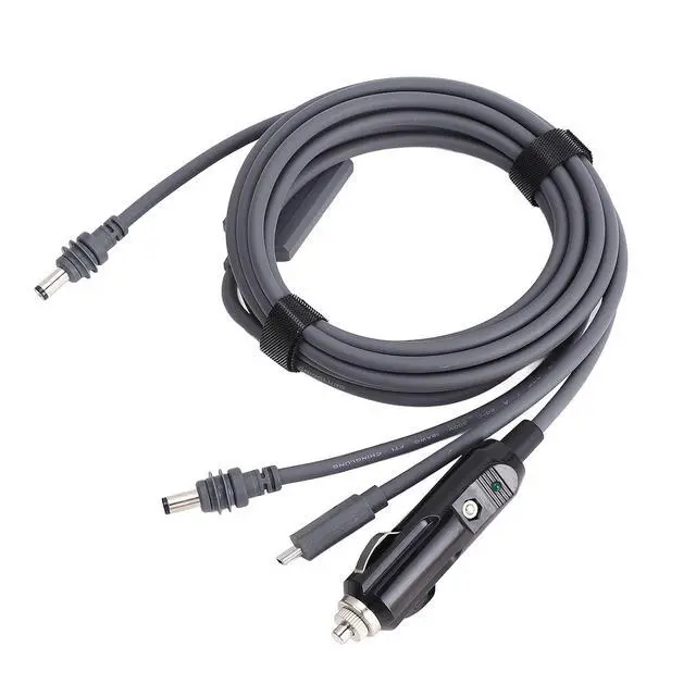 Alt view image 5 of 7 - Kikumi 20m 65.6FT 3 in 1 Satellite Cable 18AWG DC Type C 12V 24V to DC Water Proof Satellite Power Cord for 65W PD