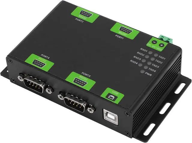 Alt view image 2 of 7 - Industrial Isolated USB Adapter, FT4232HL Chip, RS232 Converter with Power Supply, Signal Isolation, Surge Guard for Linux,